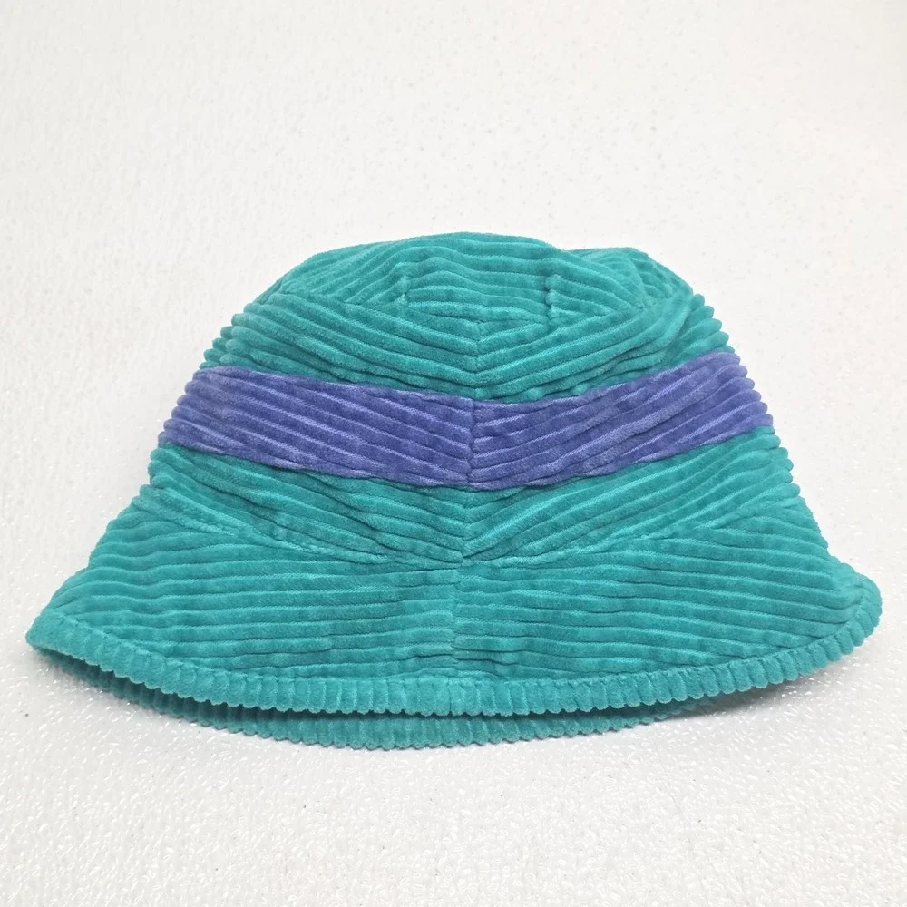 Gymboree Kids Medium/Large Blue Green Turquoise Corduroy Blue Bow Bucket Hat